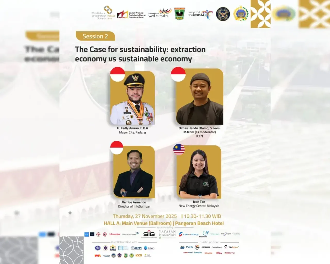 wies-2025-angkat-isu-ekonomi-berkelanjutan,-walikota-padang-jadi-pembicara