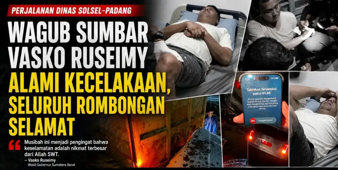 wagub-sumbar-vasko-ruseimy-alami-kecelakaan-di-perjalanan-dinas,-seluruh-rombongan-selamat