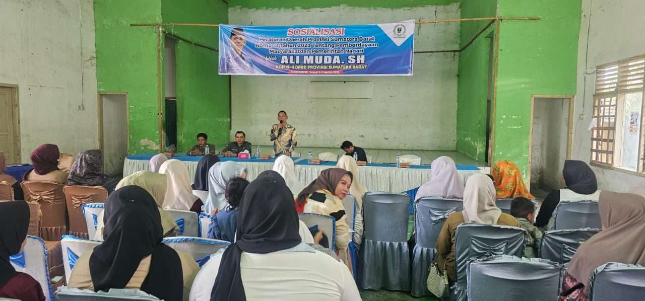 ali-muda-sosialisasikan-perda-pemberdayaan-masyarakat-dan-pemerintahan-nagari-di-lembah-melintang-pasbar