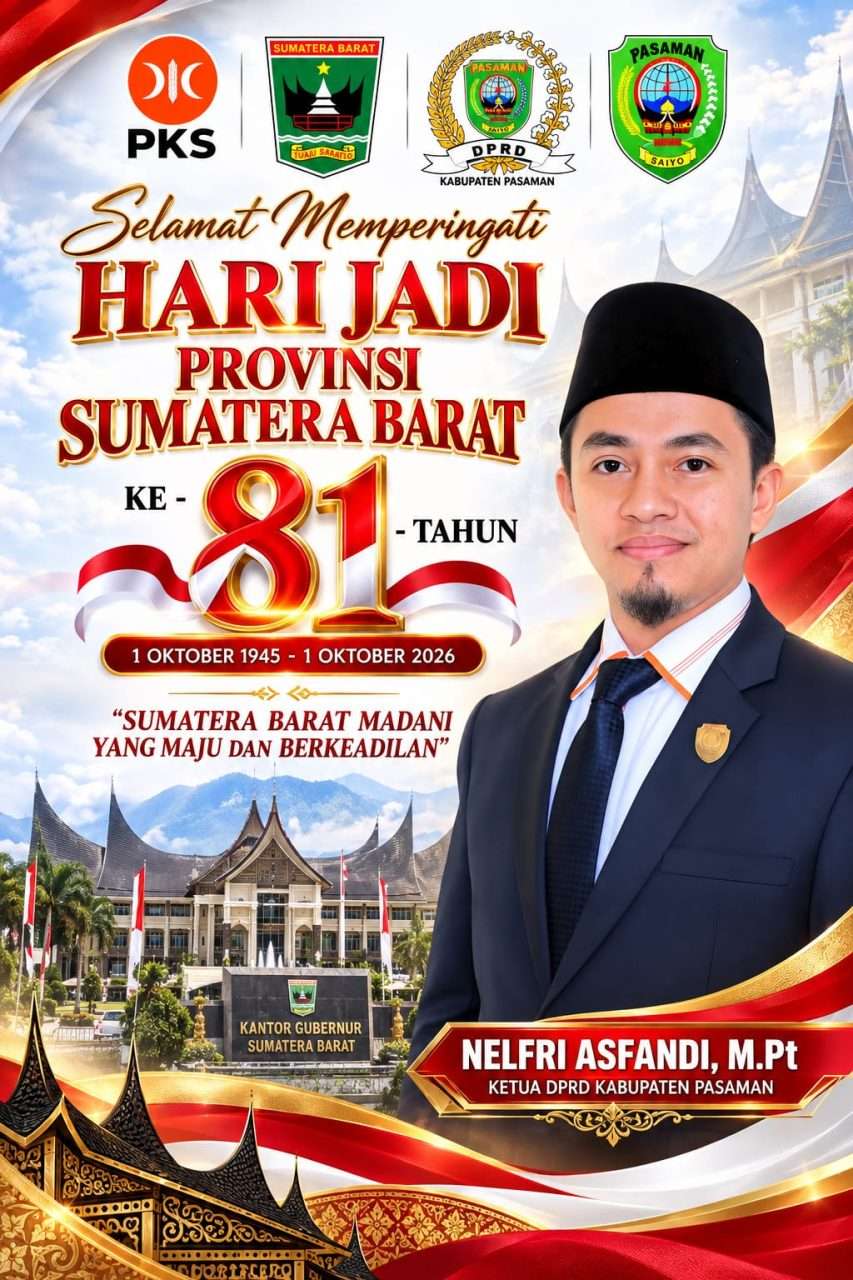 ketua-dprd-pasaman-nelfri-asfandi-ucapkan-selamat-hari-jadi-ke-81-provinsi-sumbar,-momentum-perkuat-semanngat-membangun-daerah