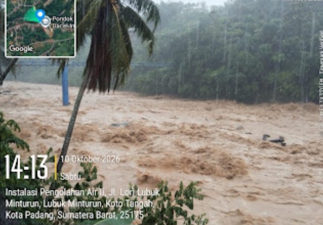 hujan-deras-picu-luapan-sungai,distribusi-air-bersih-perumda-air-minum-kota-padang-tergagnggu